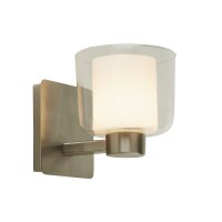 Wandlampe Badezimmer in Silber Weiß IP44 G9 Metall...
