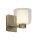 Wandlampe Badezimmer in Silber Weiß IP44 G9 Metall Glas