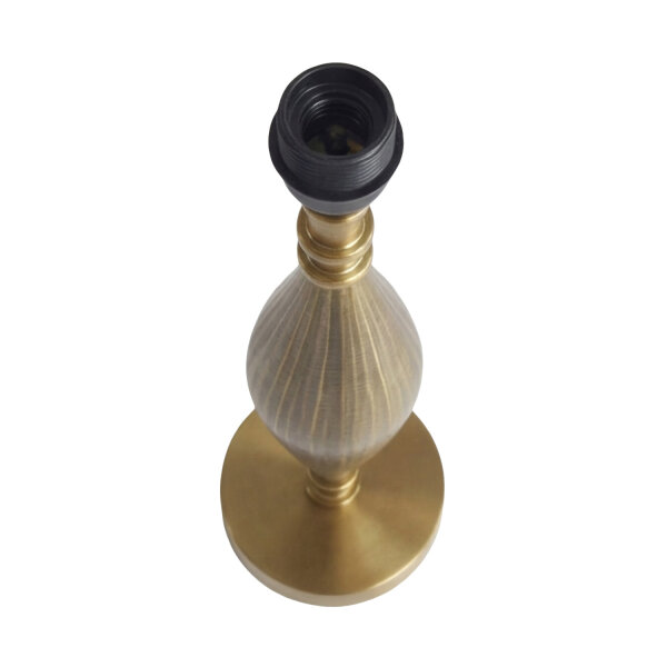 Gestell für Tischlampe E27 H: 50 cm Messing antik massiv