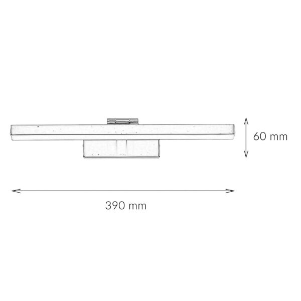 LED Bilderleuchte mit Schalter in Messing 3000 K B: 39 cm
