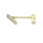 LED Bilderleuchte mit Schalter in Messing 3000 K B: 39 cm