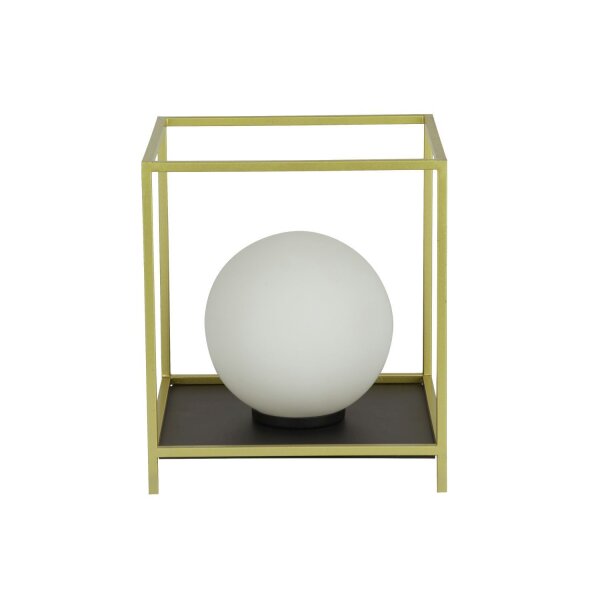 Tischleuchte klein H: 20,5 cm in Gold Weiß Schwarz G9