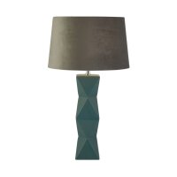Tischleuchte Blau Grau E27 61 cm Ø 35 cm Keramik...