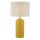 Tischlampe Keramik Leinen 52 cm &Oslash; 28 cm in Gelb Wei&szlig; E27