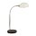 Schreibtischlampe Glas Metall H: 49 cm Weiß Chrom verstellbar