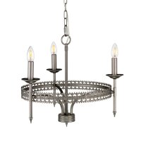 Kronleuchter rustikal in Eisen antik Ø56cm rund