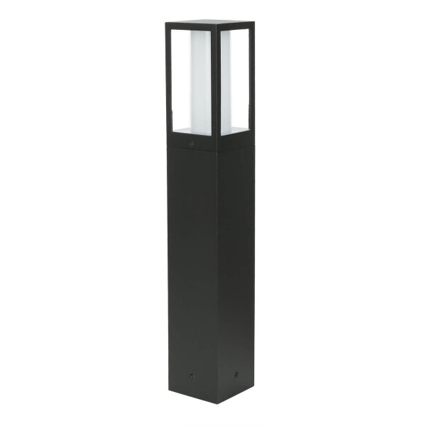 Pollerleuchte IP44 GU10 45 cm Schwarz Weiß Aluminium