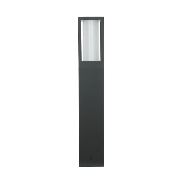 Pollerleuchte IP44 GU10 45 cm Schwarz Weiß Aluminium