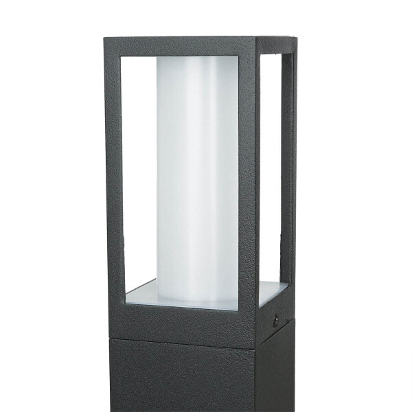Pollerleuchte IP44 GU10 45 cm Schwarz Weiß Aluminium