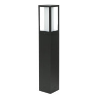 Pollerleuchte IP44 GU10 45 cm Schwarz Weiß Aluminium