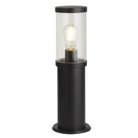 Pollerleuchte IP44 E27 45 cm Schwarz Klar Garten Weg