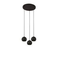 Hängelampe 3-flammig Schwarz GU10 Ø 39 cm Metall