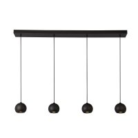 H&auml;ngeleuchte 4-flammig GU10 Schwarz B: 125 cm lang