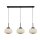 Längliche Hängelampe 3-flammig B: 104 cm Glas Metall E27