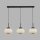 Längliche Hängelampe 3-flammig B: 104 cm Glas Metall E27
