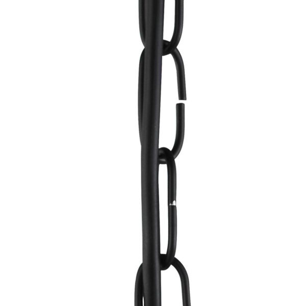 Hängeleuchte Schwarz Ø 45 cm aus Mesh Metall 3x E27 Retro