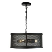 H&auml;ngeleuchte Schwarz &Oslash; 45 cm aus Mesh Metall...