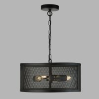 Hängeleuchte Schwarz Ø 45 cm aus Mesh Metall...