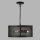 Hängeleuchte Schwarz Ø 45 cm aus Mesh Metall 3x E27 Retro