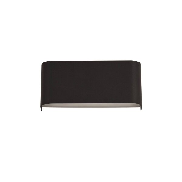 LED Wandleuchte Up Down Schwarz 3000 K Metall innen