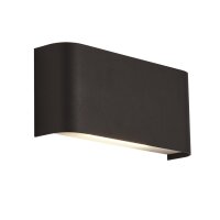 LED Wandleuchte Up Down Schwarz 3000 K Metall innen