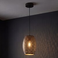Hängelampe Schwarz Gold E27 Ø15 cm...