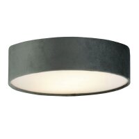 Deckenlampe Samt Schirm rund &Oslash; 38 cm klein Grau 2x...