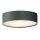 Deckenlampe Samt Schirm rund Ø 38 cm klein Grau 2x E27