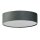 Deckenlampe Samt Schirm rund Ø 38 cm klein Grau 2x E27