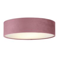Deckenlampe Stoff Samt rund Ø 38 cm H: 10 cm Rosa...