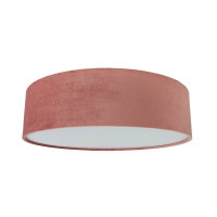 Deckenlampe Stoff Samt rund Ø 38 cm H: 10 cm Rosa...