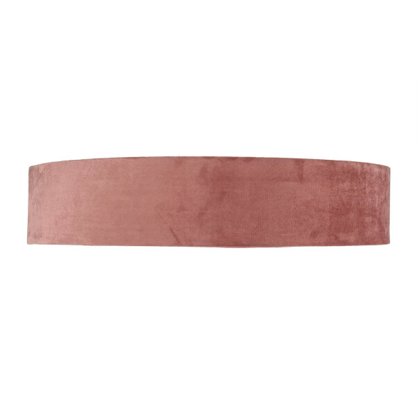 Deckenleuchte rund Ø 50cm H: 10cm Rosa Samt Schirm 3x E27