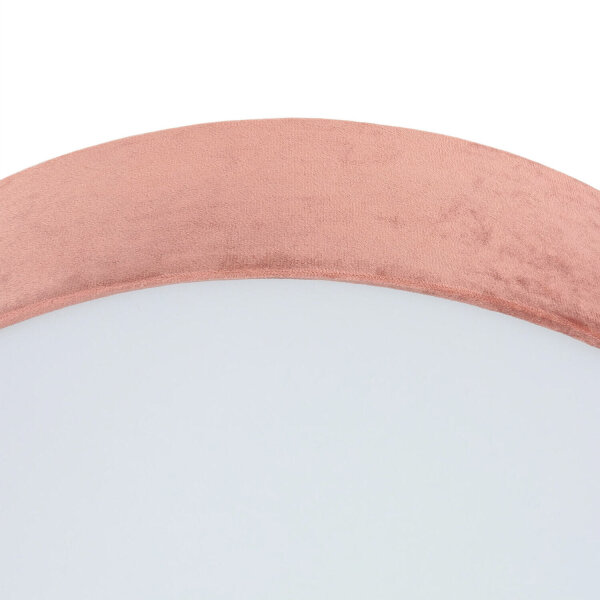 Deckenleuchte rund Ø 50cm H: 10cm Rosa Samt Schirm 3x E27