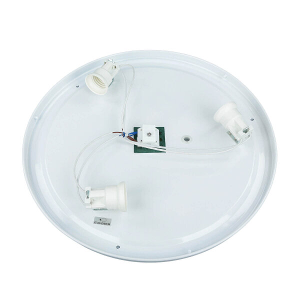 Deckenleuchte rund Ø 50cm H: 10cm Rosa Samt Schirm 3x E27
