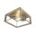 Deckenlampe eckig B: 30 cm in Silber-Gold 2x E27 Metall