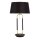 Tischlampe Schwarz Messing E27 63 cm hoch Stoff Metall