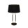 Tischlampe Schwarz Messing E27 63 cm hoch Stoff Metall