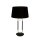 Tischlampe Schwarz Messing E27 63 cm hoch Stoff Metall