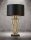 Tischlampe Gold Schwarz 72 cm hoch E27 Metall Satin