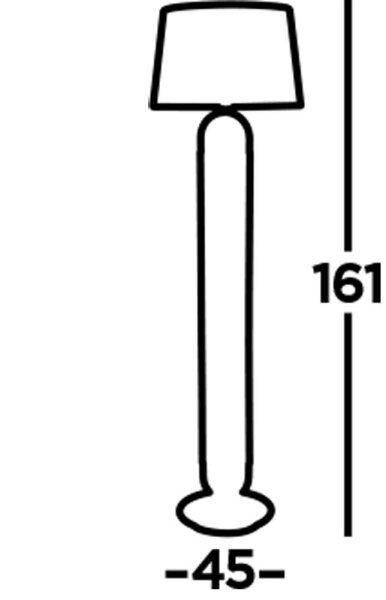 Stehlampe Weiß Silber 161 cm E27 Zugschalter Stoff Metall
