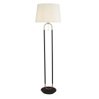 Stehlampe Weiß Silber 161 cm E27 Zugschalter Stoff...
