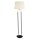 Stehlampe Weiß Silber 161 cm E27 Zugschalter Stoff Metall