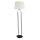 Stehlampe Weiß Silber 161 cm E27 Zugschalter Stoff Metall