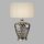 Tischlampe Chrom Weiß E27 57 cm Ø 36 cm Stoff Keramik