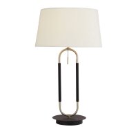Tischlampe Samt Schirm Zugschalter 63 cm E27 Wei&szlig;...