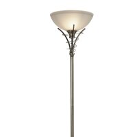 Deckenfluter Glas Metall 179 cm hoch E27 Messing Antik...