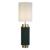 Tischlampe E27 72 cm hoch Stoff Metall Grün...