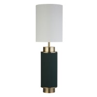 Tischlampe E27 72 cm hoch Stoff Metall Grün...