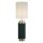 Tischlampe E27 72 cm hoch Stoff Metall Grün Weiß Messing