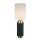 Tischlampe E27 72 cm hoch Stoff Metall Grün Weiß Messing